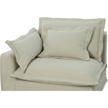 Olivia Arm Facing Chair Performance Fabric by Moe's Home Collection in sand. Made from upholstery: 98.5% polyester, 1.5% nylon performance fabric, solid wood, plywood frame, springs, webbing support, feather, foam in a transitional sty