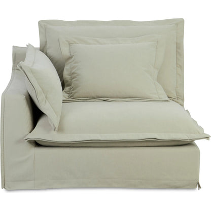 Olivia Arm Facing Chair Performance Fabric by Moe's Home Collection in sand. Made from upholstery: 98.5% polyester, 1.5% nylon performance fabric, solid wood, plywood frame, springs, webbing support, feather, foam in a transitional sty