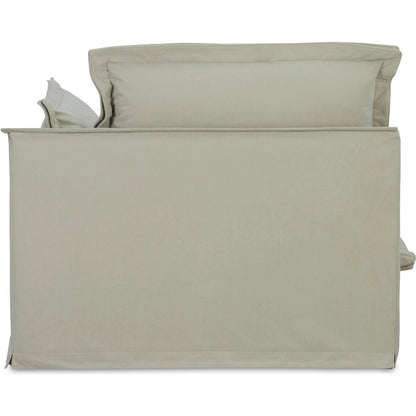 Olivia Arm Facing Chair Performance Fabric by Moe's Home Collection in sand. Made from upholstery: 98.5% polyester, 1.5% nylon performance fabric, solid wood, plywood frame, springs, webbing support, feather, foam in a transitional sty