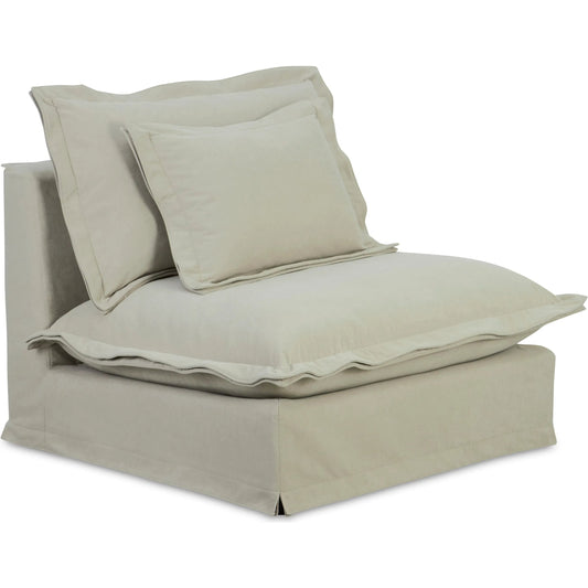 Olivia Slipper Chair Performance Fabric by Moe's Home Collection. Made from upholstery: 98.5% polyester, 1.5% nylon performance fabric, solid wood, plywood frame, springs, webbing support, feather, foam in a unique style.