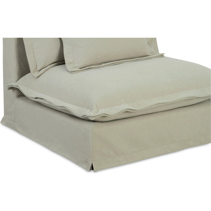 Olivia Slipper Chair Performance Fabric by Moe's Home Collection. Made from upholstery: 98.5% polyester, 1.5% nylon performance fabric, solid wood, plywood frame, springs, webbing support, feather, foam in a transitional style.