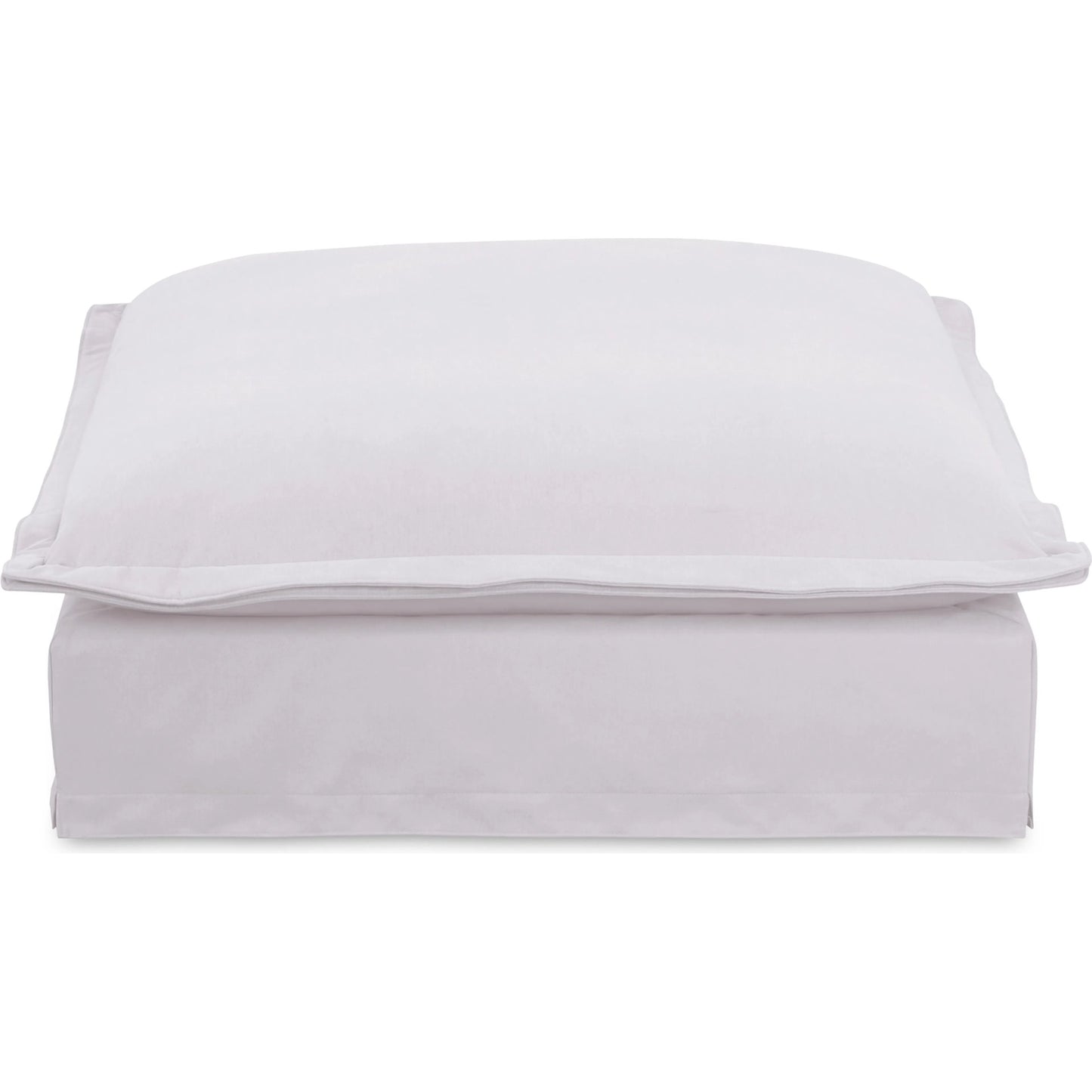 002 SI-2253917 | Additional Silo | Olivia Ottoman Performance Fabric by Moe's Home Collection in white. Made from upholstery: 98.5% polyester, 1.5% nylon performance fabric, solid wood, plywood frame, springs, webbing support, feather, foam in a transition