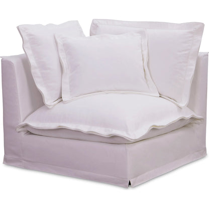 Olivia Corner Chair Performance Fabric by Moe's Home Collection. Made from upholstery: 98.5% polyester, 1.5% nylon performance fabric, solid wood, plywood frame, springs, webbing support, feather, foam in a transitional styl