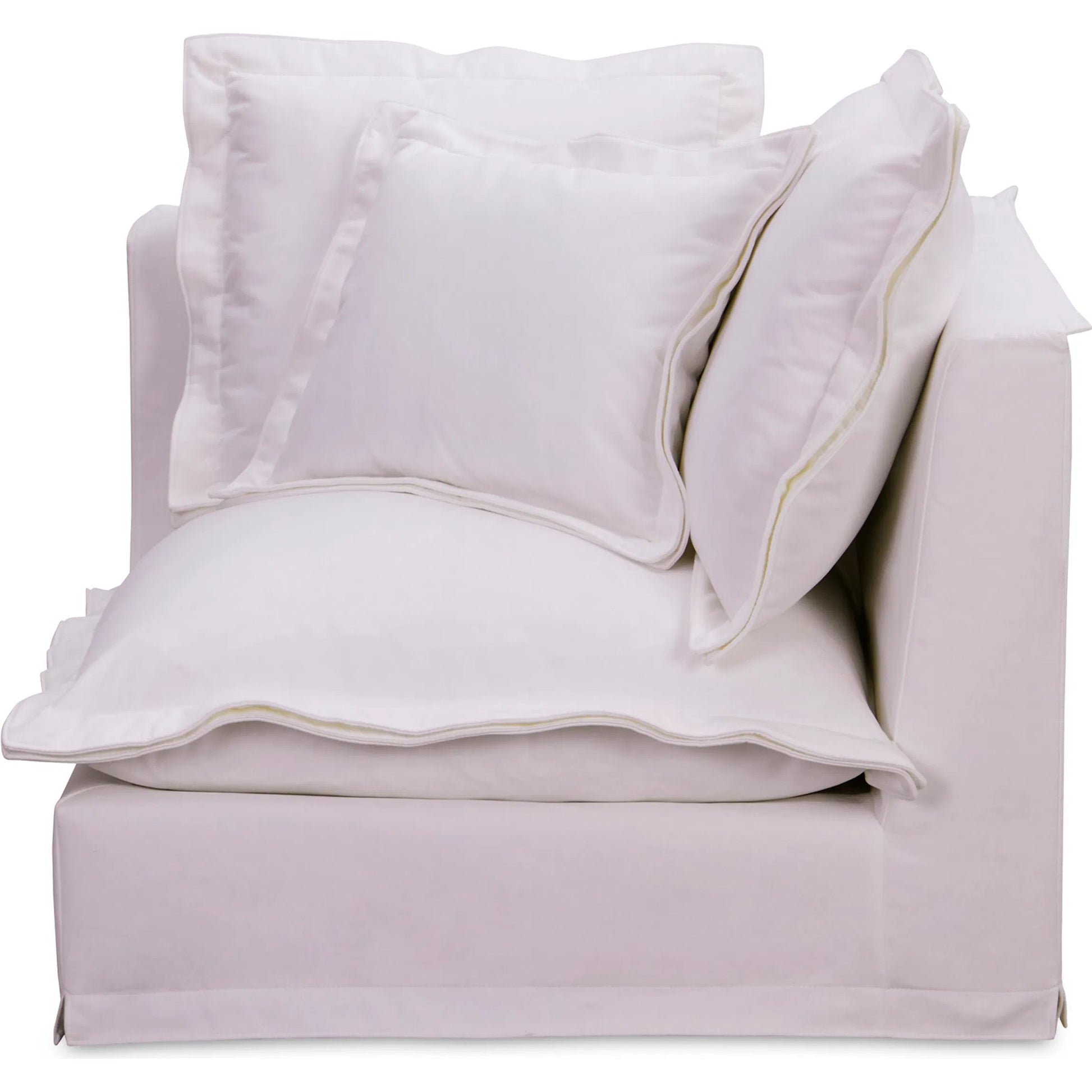 Olivia Corner Chair Performance Fabric by Moe's Home Collection. Made from upholstery: 98.5% polyester, 1.5% nylon performance fabric, solid wood, plywood frame, springs, webbing support, feather, foam in a transitional style.