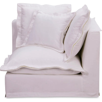 Olivia Corner Chair Performance Fabric by Moe's Home Collection. Made from upholstery: 98.5% polyester, 1.5% nylon performance fabric, solid wood, plywood frame, springs, webbing support, feather, foam in a transitional style.