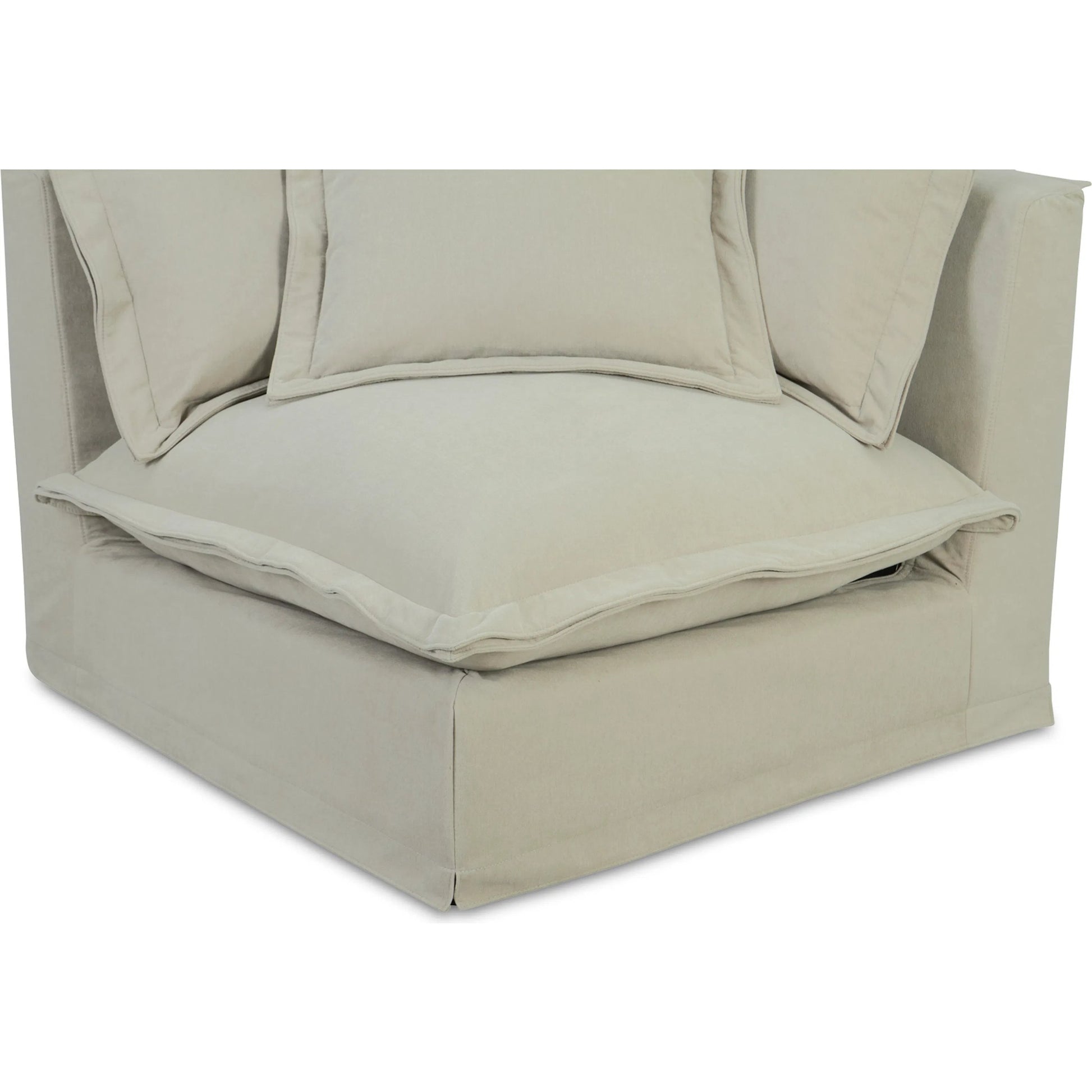 Olivia Corner Chair Performance Fabric by Moe's Home Collection. Made from upholstery: 98.5% polyester, 1.5% nylon performance fabric, solid wood, plywood frame, springs, webbing support, feather, foam in a transitional style.