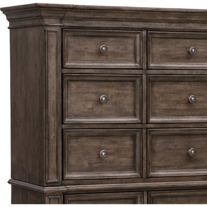 Woodbury 15-Drawer Master Chest by Pulaski Furniture in cowboy boots brown. Made from rubberwood in a traditional style.