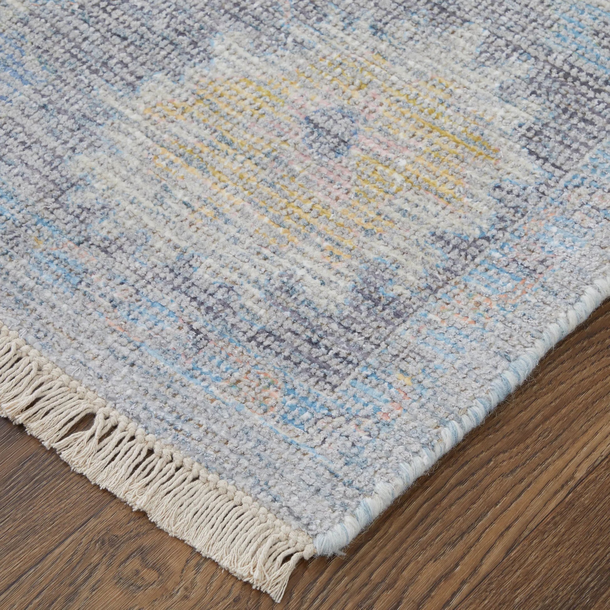 Caldwell Rug - 8798979F by Feizy in blue, yellow, orange. Made from wool, viscose in a unique style.