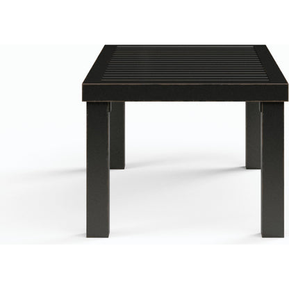 Monterey Outdoor Coffee Table by Sunset West in copper. Made from aluminum in a modern style.