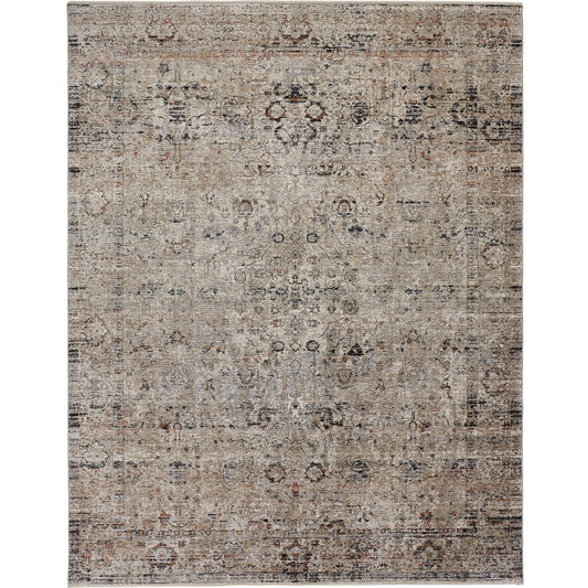 Caprio Transitional Rug - 3958F by Feizy in taupe, ivory, gray. Made from polyester, viscose in a unique style.
