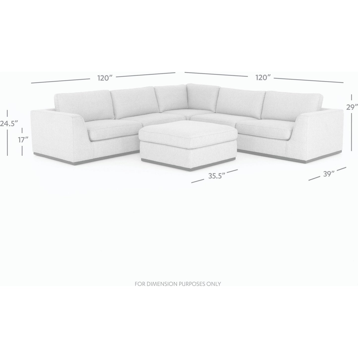 010 SI-1714878 | Additional Silo | Colt 3-Piece Sectional by Four Hands. Made from unique in a modern style.