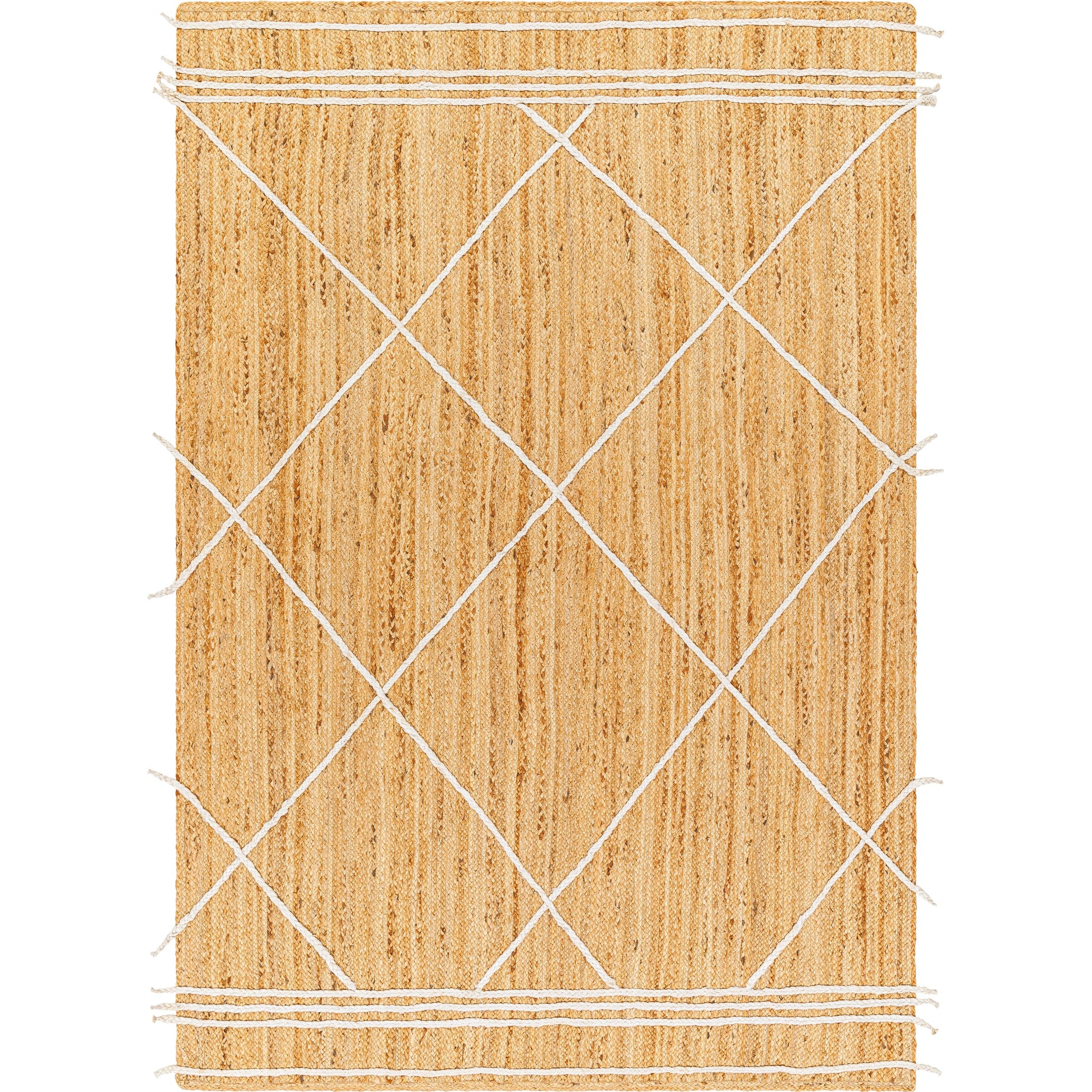 Luci UCI-2303 Indoor/Outdoor Rug by Livabliss in tan. Made from main: 100% jute in a unique style.