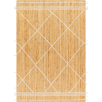 Luci UCI-2303 Indoor/Outdoor Rug by Livabliss in tan. Made from main: 100% jute in a unique style.