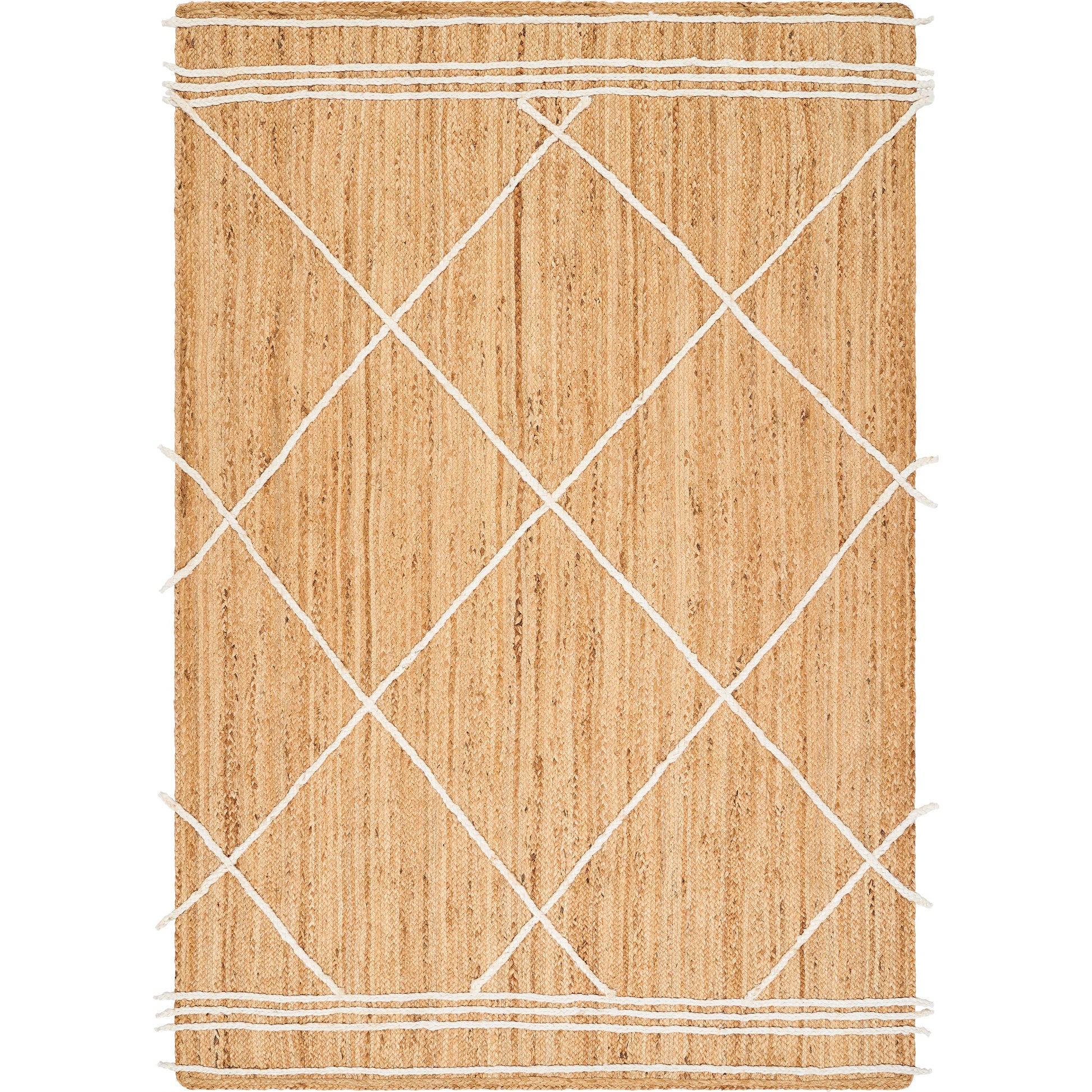 Luci UCI-2303 Indoor/Outdoor Rug by Livabliss in tan. Made from main: 100% jute in a unique style.