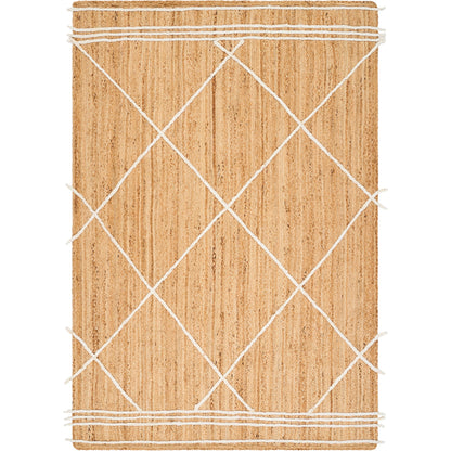 Luci UCI-2303 Indoor/Outdoor Rug by Livabliss in tan. Made from main: 100% jute in a unique style.