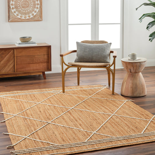 Luci Rug - 31500 by Livabliss in tan. Made from main: 100% jute in a unique style.