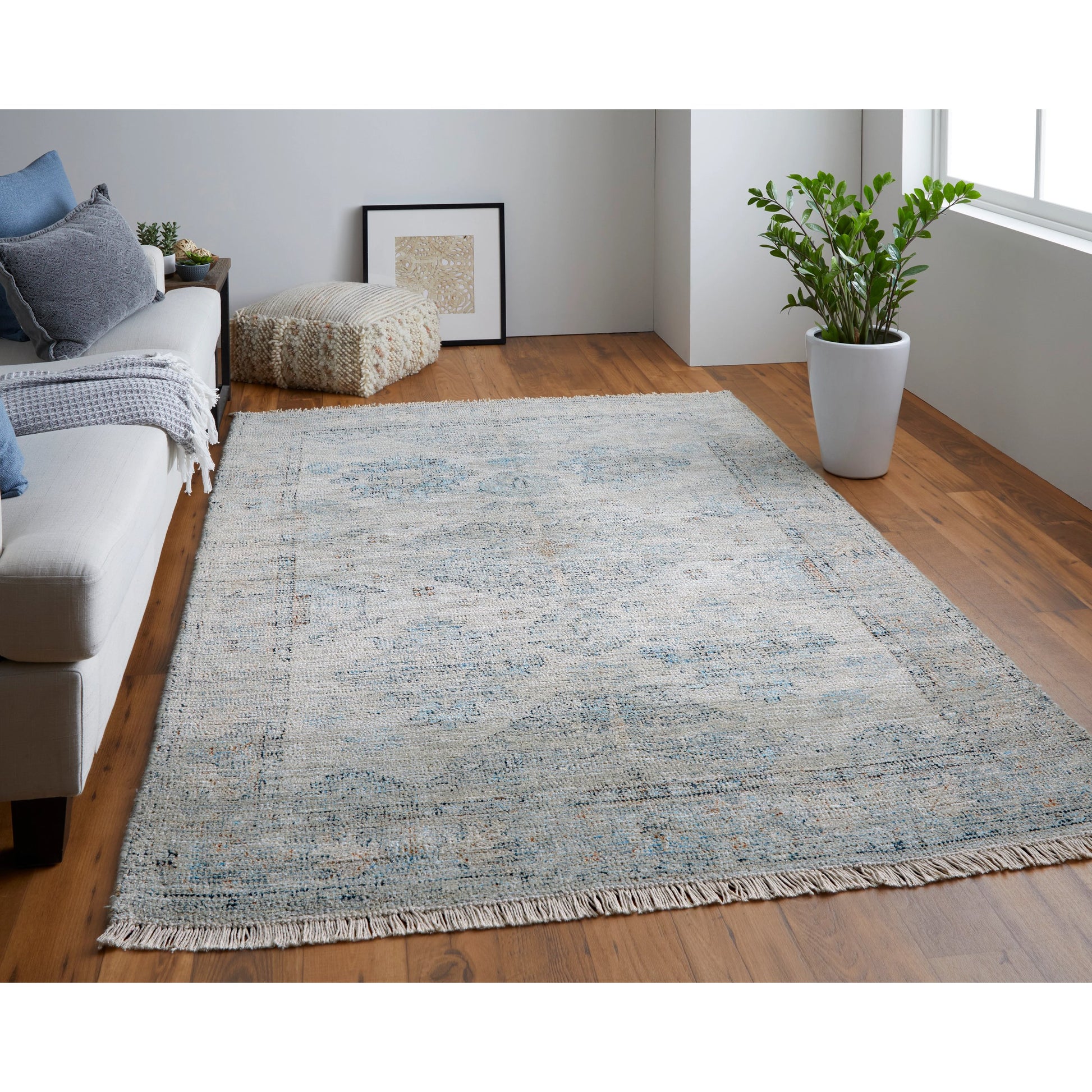 Caldwell Transitional Oriental Rug - 8801F by Feizy in blue, gray, taupe. Made from wool, viscose in a unique style.