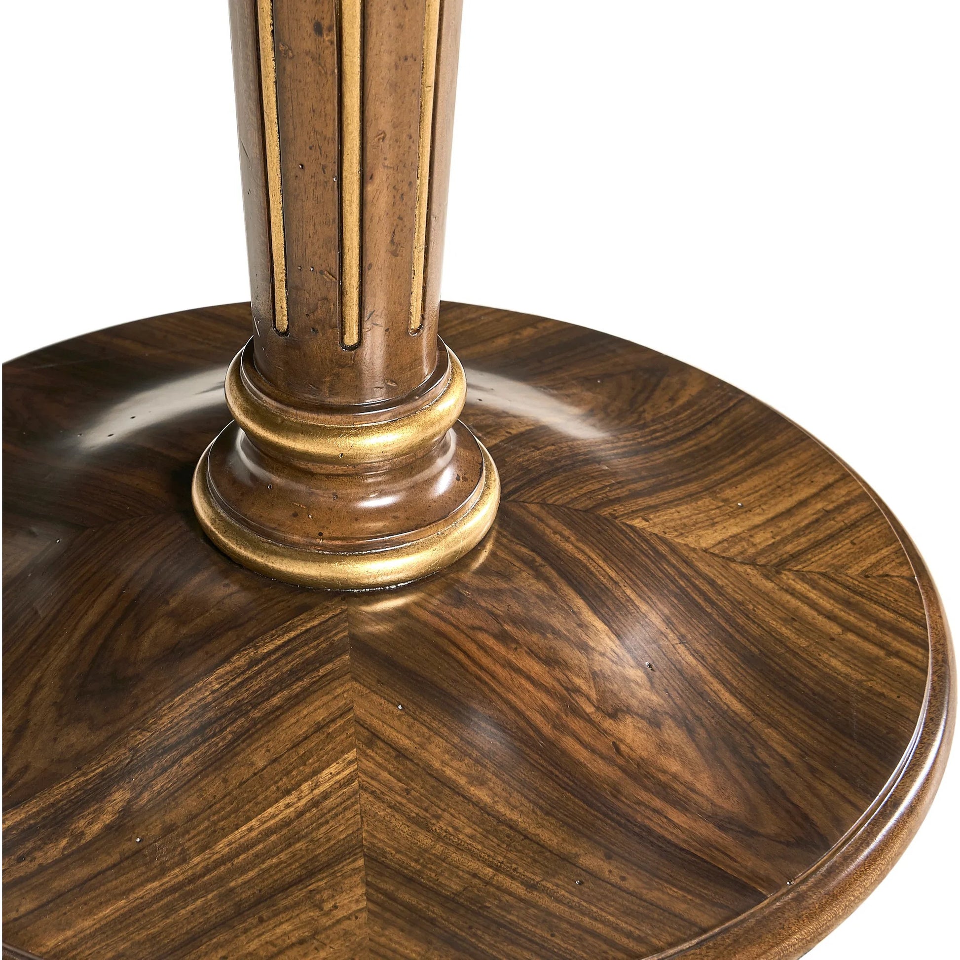 Trianon Accent Table by Jonathan Charles in oak leaf parquetry. Made from local mahogany, marquetry veneer, mdf in a traditional style.