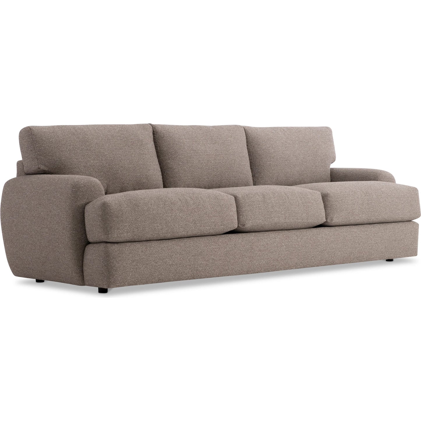 005 SI-2453340 | Additional Silo | Cameron Fabric Sofa by Bernhardt in brown. Made from fabric, polyfoam core, virgin polyester fibers, waterfowl feathers, waterfowl down in a transitional style.