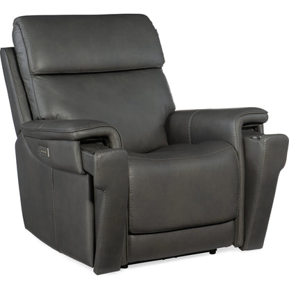 Lyra Zero Gravity Power Recliner by Hooker Furniture. Made from leather in a traditional style.