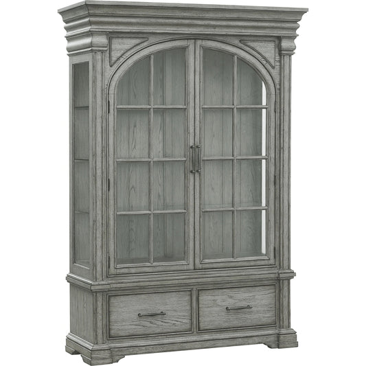 Madison Ridge China by Pulaski Furniture in bluff grey. Made from asian hardwood, oak veneers in a traditional style.