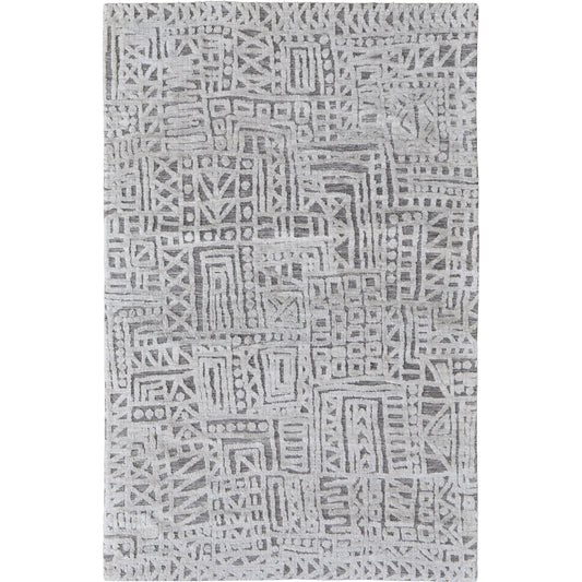 Colton Rug - 8793F by Feizy in gray, silver. Made from polyester in a unique style.