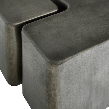 Juri Cocktail Table by Bernhardt in graphite. Made from metal in a modern style.