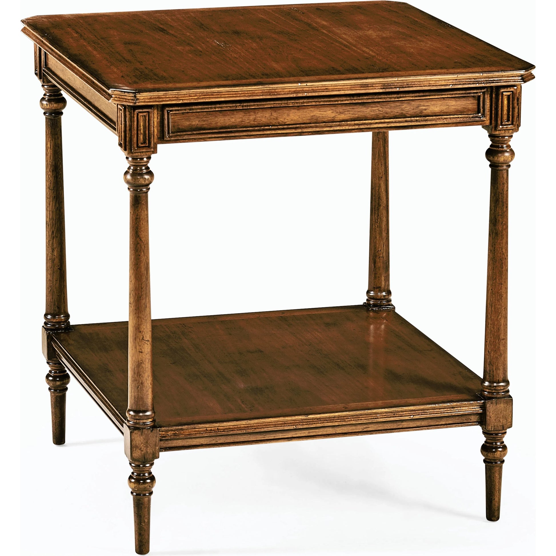 Casual Accents Victorian Style Walnut Side Table by Jonathan Charles in brown and medium walnut. Made from acacia in a traditional style.