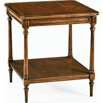 Casual Accents Victorian Style Walnut Side Table by Jonathan Charles in brown and medium walnut. Made from acacia in a traditional style.