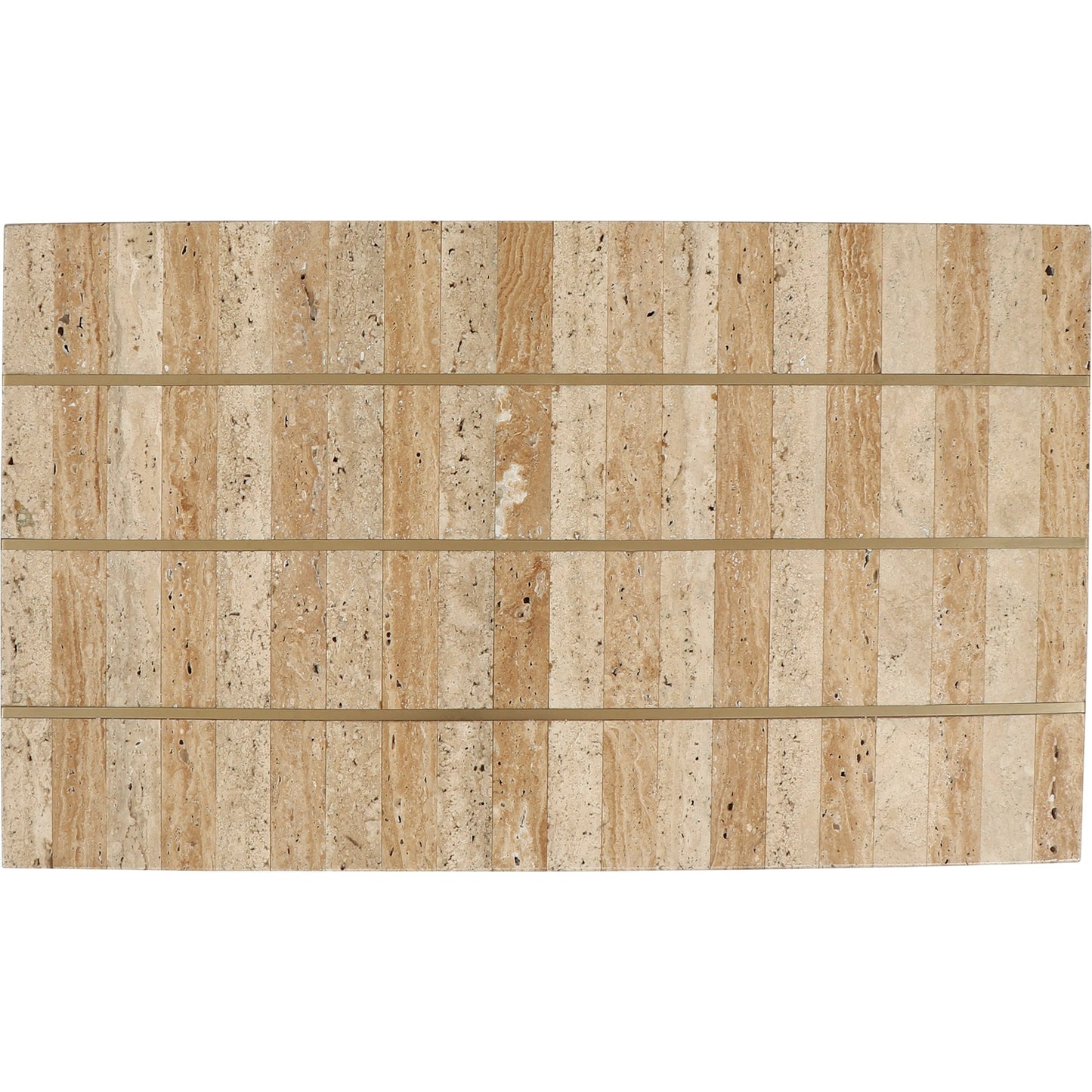 002 SI-2257294 | Additional Silo | Dezi C Table by Currey and Company in natural, brass. Made from travertine, brass, iron in a transitional style.