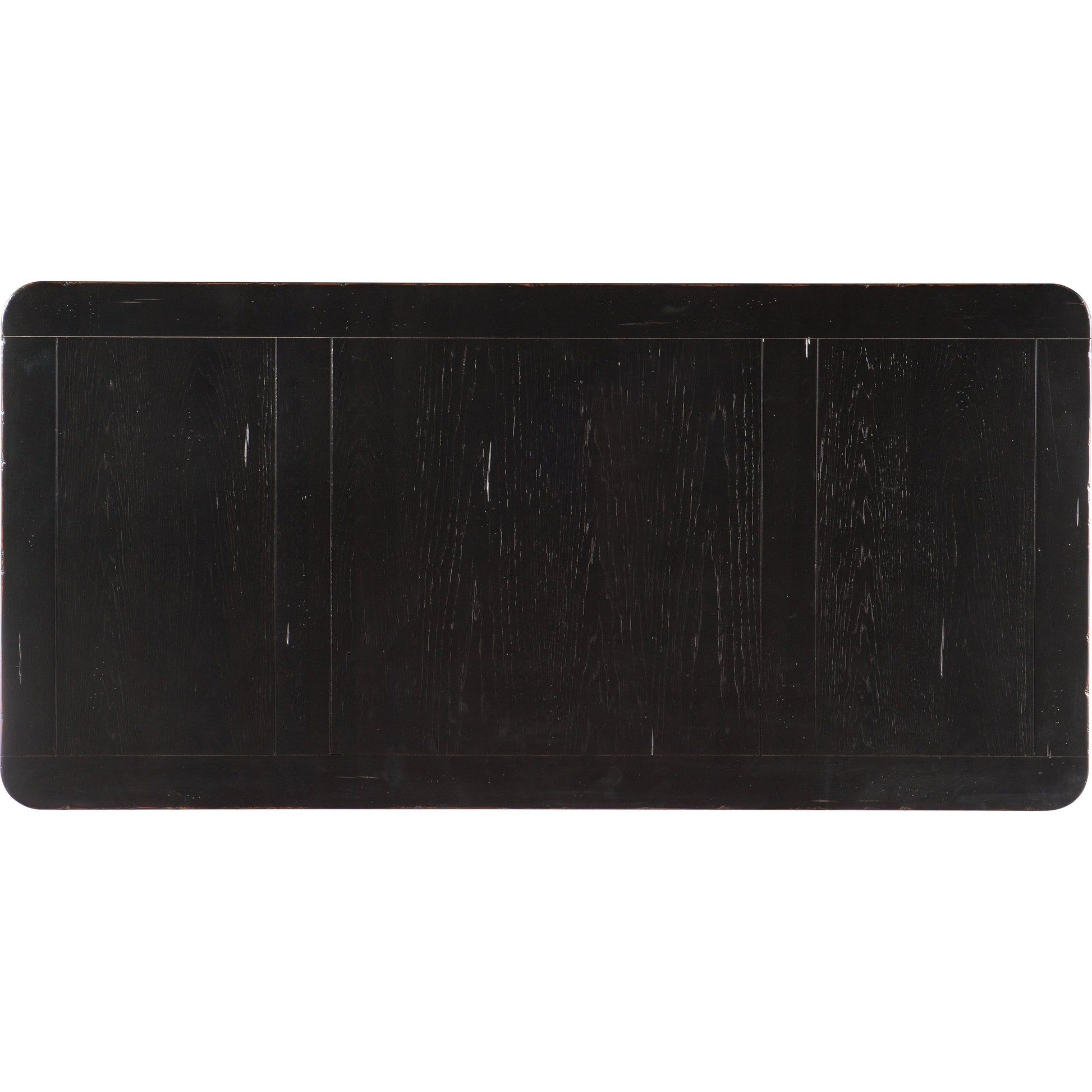 Bristowe Executive Desk by Hooker Furniture in tuxedo black. Made from pecan veneers in a unique style.