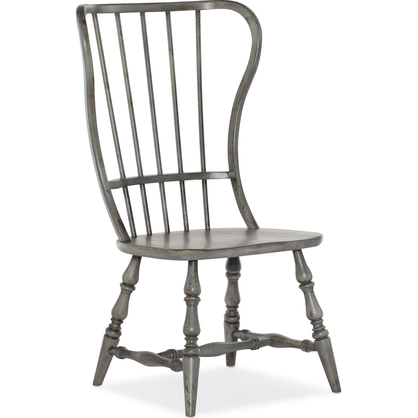 000 SI-1748692 | Primary Silo | Ciao Bella Spindle Back Side Chair (Set of 2) by Hooker Furniture in speckled gray. Made from hardwoods in a traditional style.