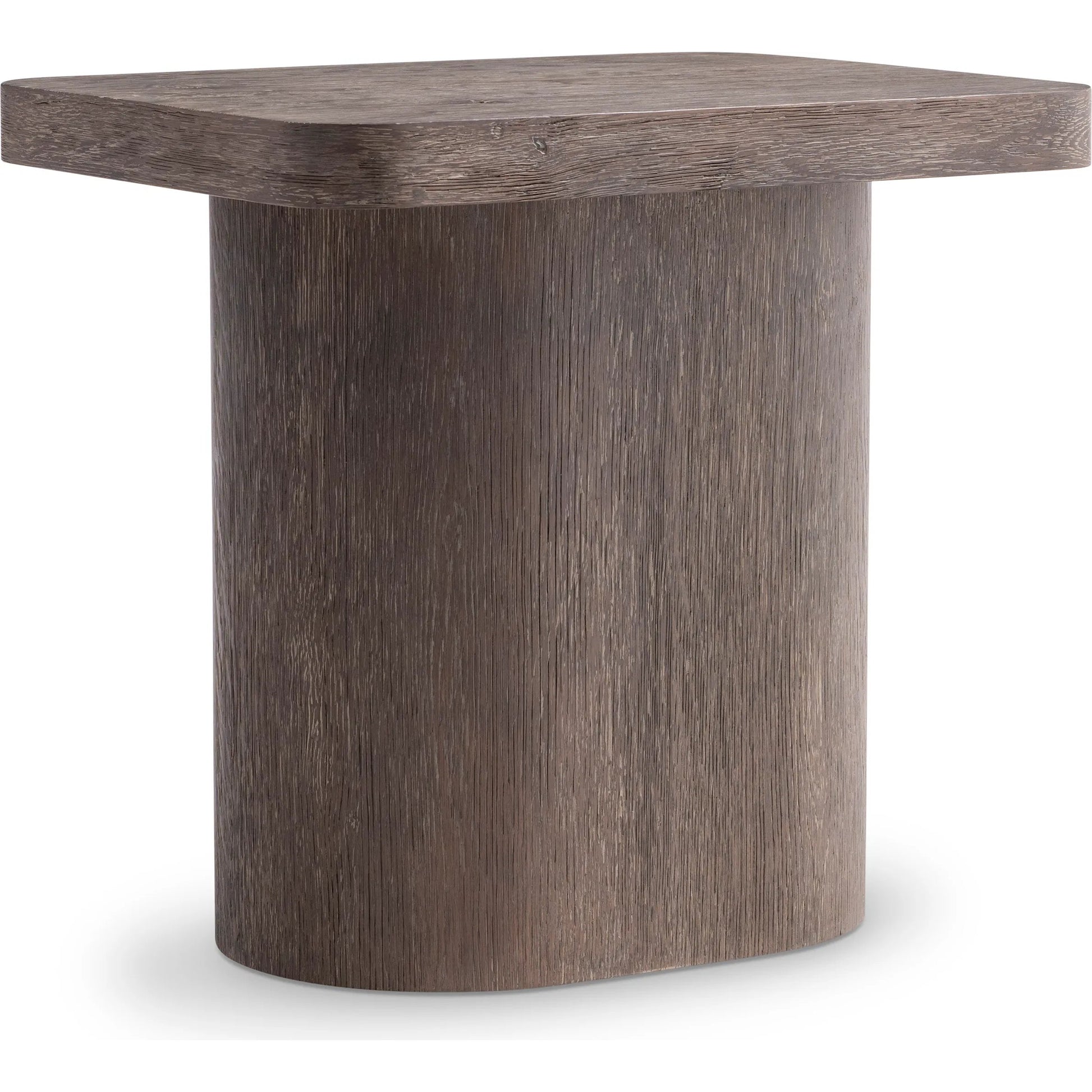 Dama Side Table by Bernhardt in brun. Made from wood in a transitional style.