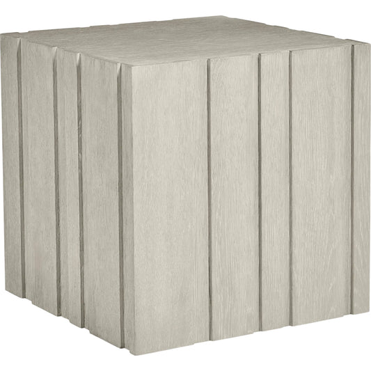 Tempo Side Table by Bernhardt in beige. Made from wood in a unique style.