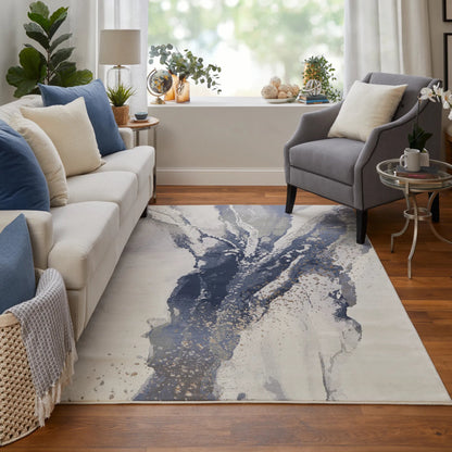 Mandana CME39M0F Rug by Feizy in ivory, blue. Made from polyester, polypropylene in a unique style.