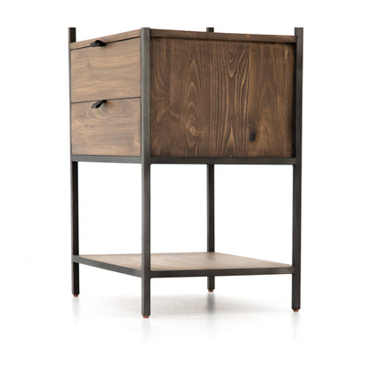 Trey Bookshelf by Four Hands. Made from iron, top grain leather, solid poplar in a modern style.