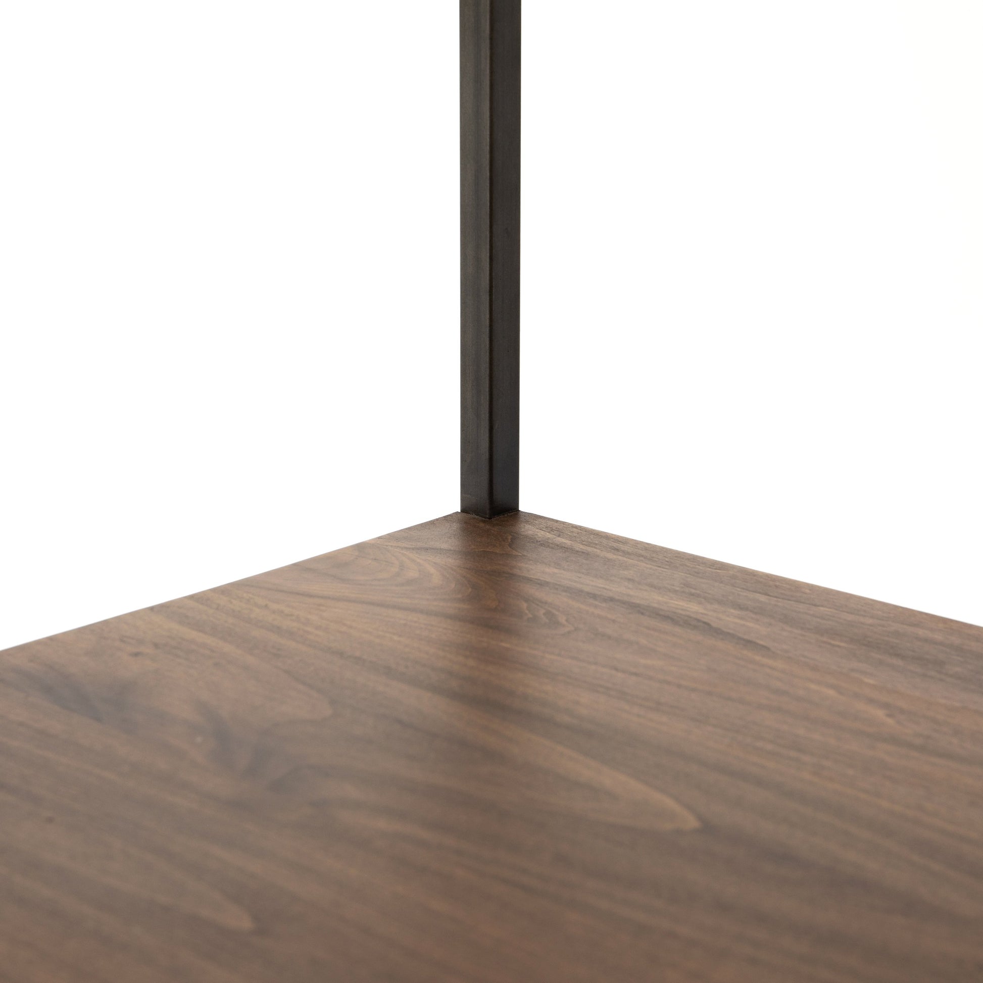 Trey Bookshelf by Four Hands. Made from iron, top grain leather, solid poplar in a modern style.