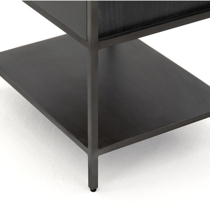 Trey Bookshelf by Four Hands. Made from iron, top grain leather, solid poplar in a modern style.