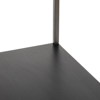 Trey Bookshelf by Four Hands. Made from iron, top grain leather, solid poplar in a modern style.
