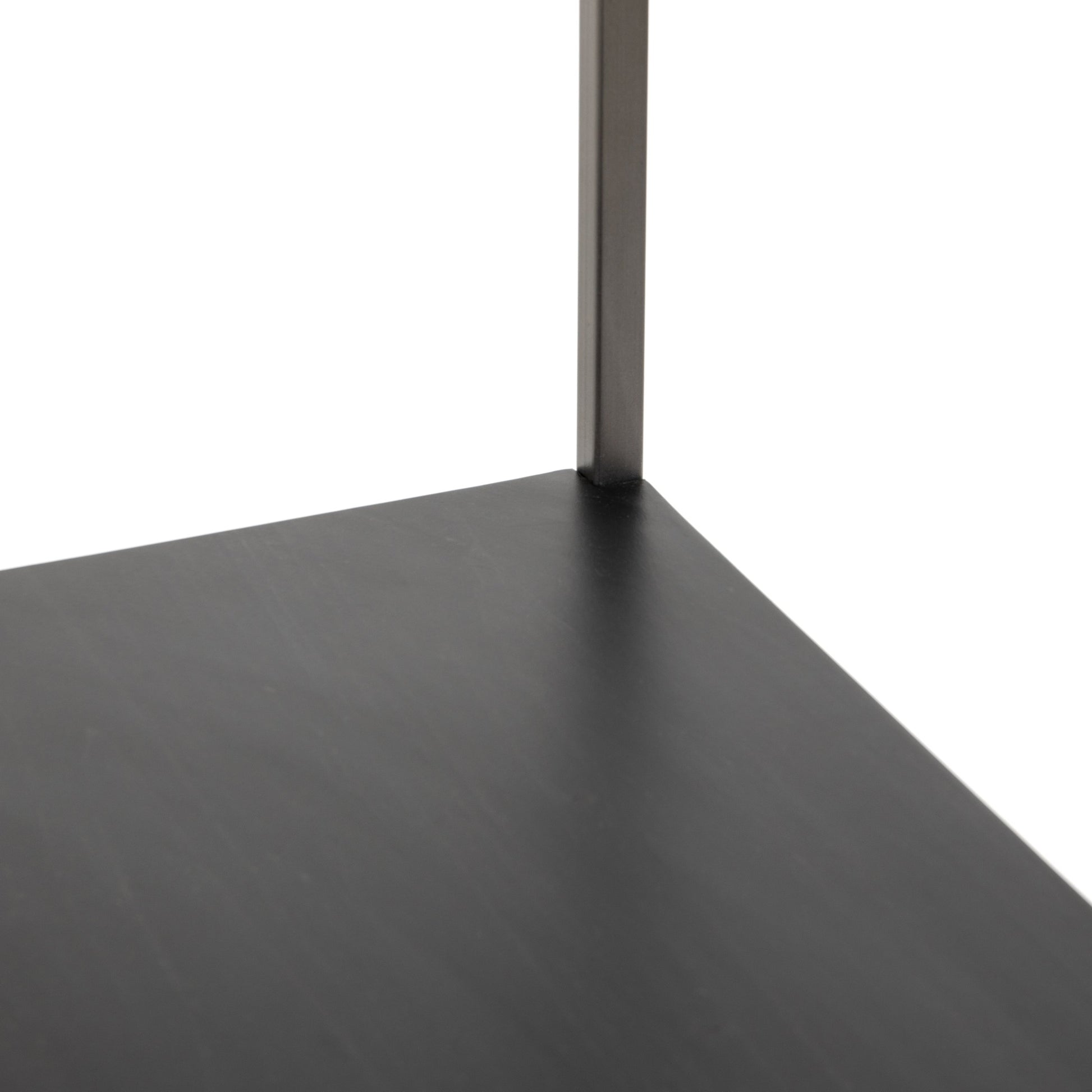 Trey Bookshelf by Four Hands. Made from iron, top grain leather, solid poplar in a modern style.