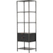 Trey Bookshelf by Four Hands. Made from iron, top grain leather, solid poplar in a modern style.