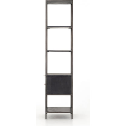 Trey Bookshelf by Four Hands. Made from iron, top grain leather, solid poplar in a modern style.
