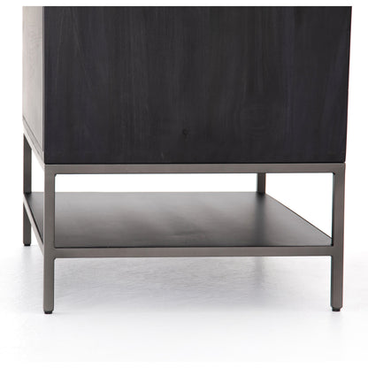 Trey Modular Filing Cabinet by Four Hands. Made from solid poplar, top grain leather, iron in a modern style.