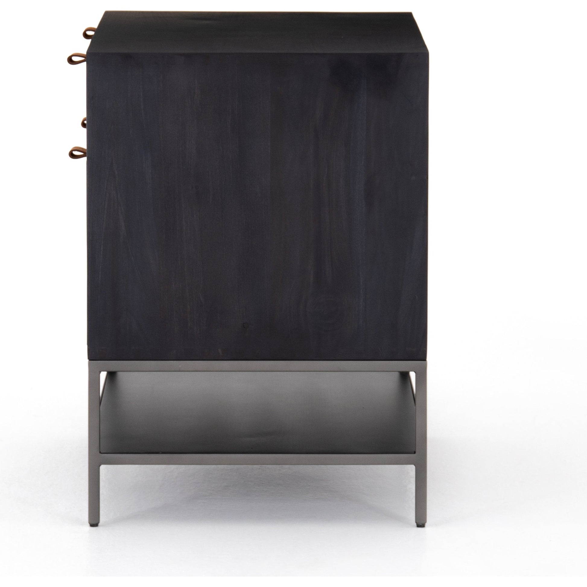 Trey Modular Filing Cabinet by Four Hands. Made from solid poplar, top grain leather, iron in a modern style.