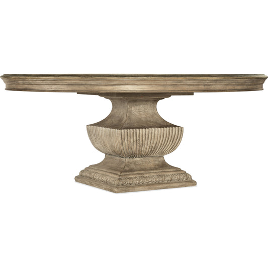 Castella Urn Table by Hooker Furniture in antique slate. Made from pecan, quartered hickory, quartered black walnut, quartered ash, maple veneers with resin in a traditional style.