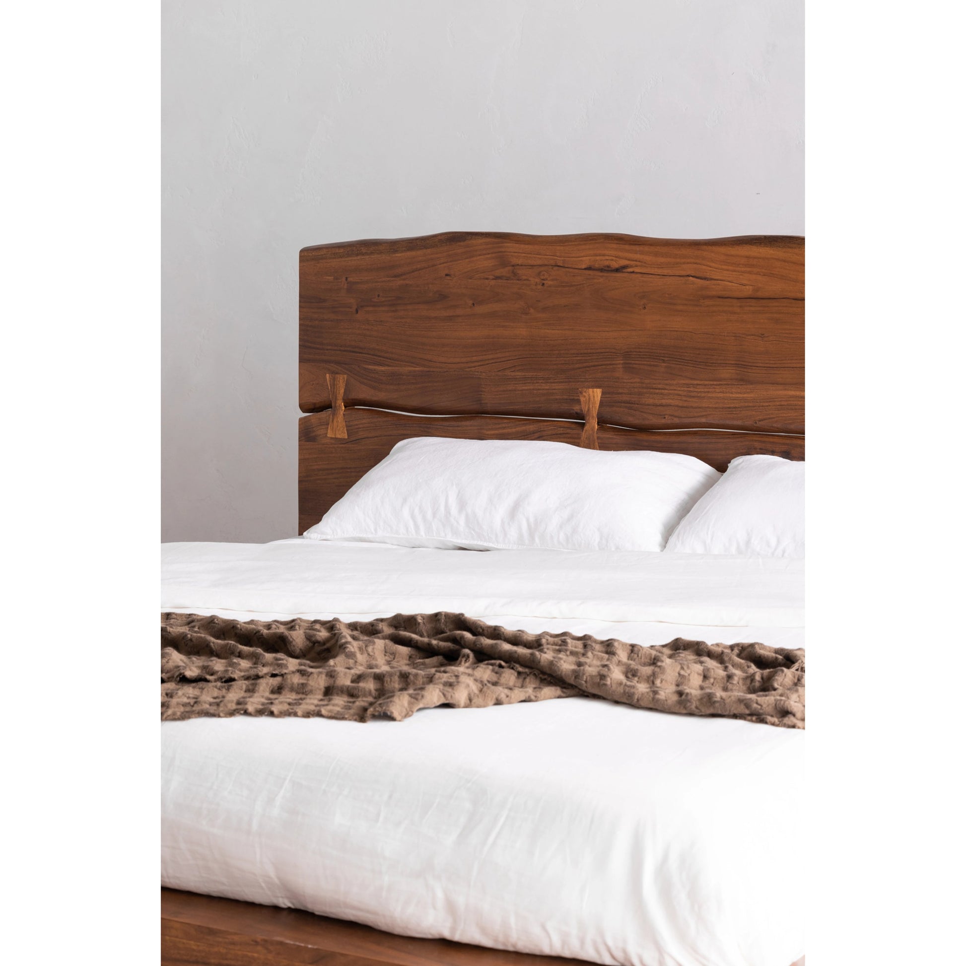 Madagascar Platform Bed by Moe's Home Collection. Made from solid acacia, steel legs, wood slats in a modern style.
