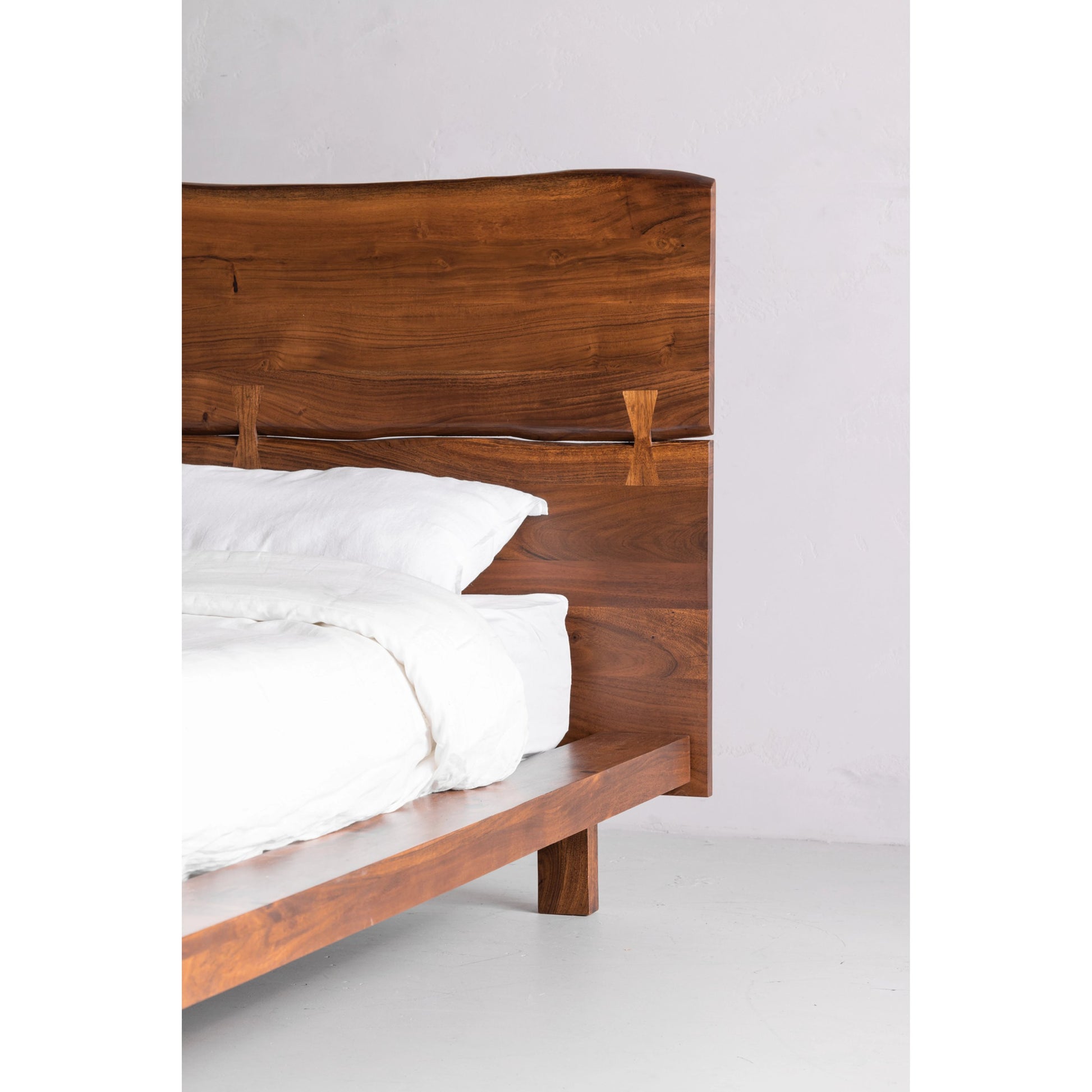 Madagascar Platform Bed by Moe's Home Collection. Made from solid acacia, steel legs, wood slats in a modern style.