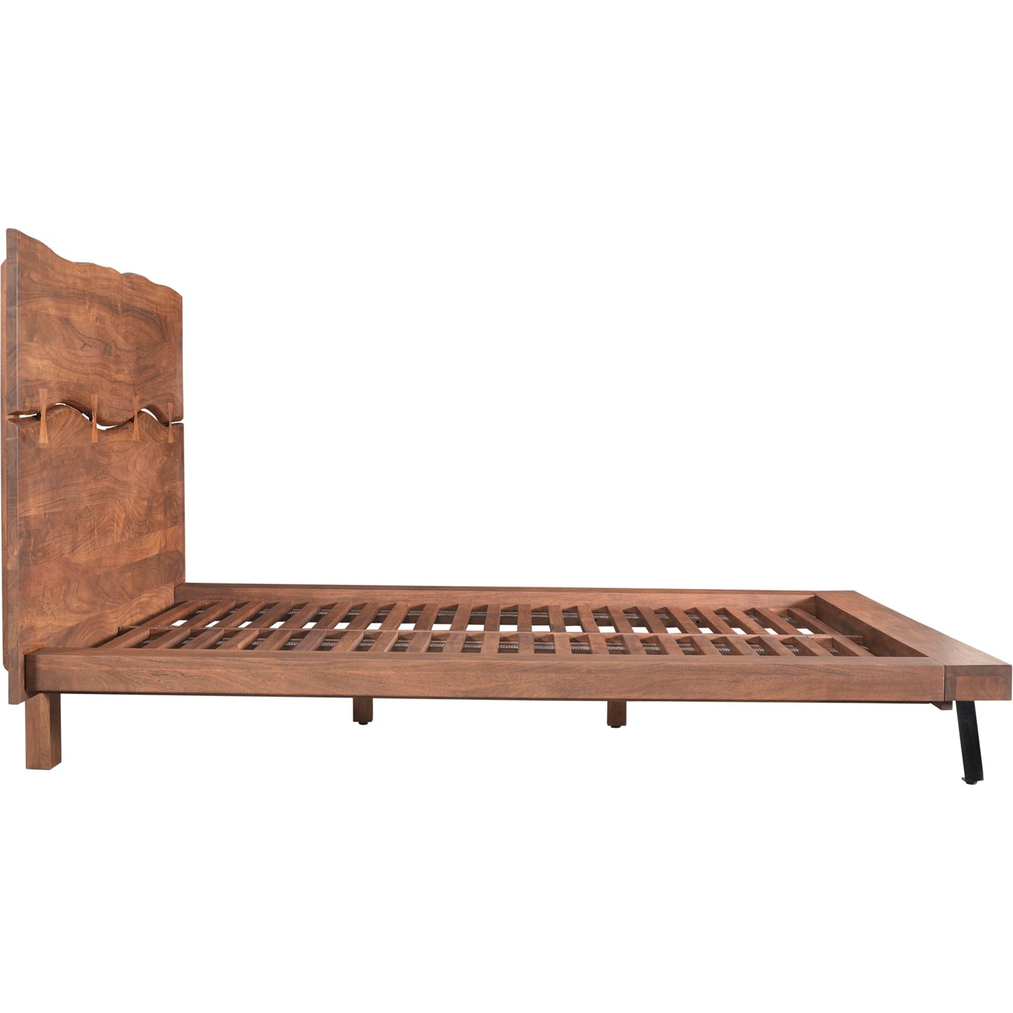 012 SI-2121984 | Additional Silo | Madagascar Platform Bed by Moe's Home Collection. Made from solid acacia, steel legs, wood slats in a modern style.