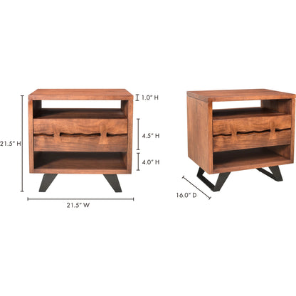 Madagascar 1 Drawer Nightstand by Moe's Home Collection. Made from unique in a modern style.