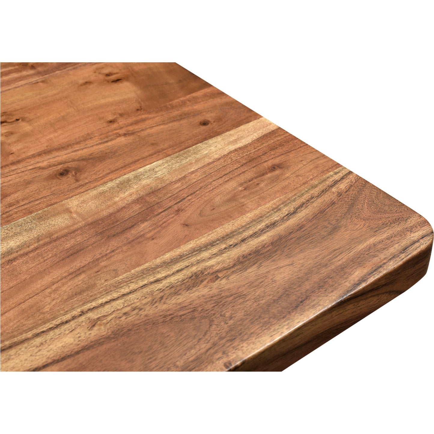 006 SI-2121898 | Closeup | Craftsman Bar Table by Moe's Home Collection in natural. Made from solid acacia, steel base in a modern style.